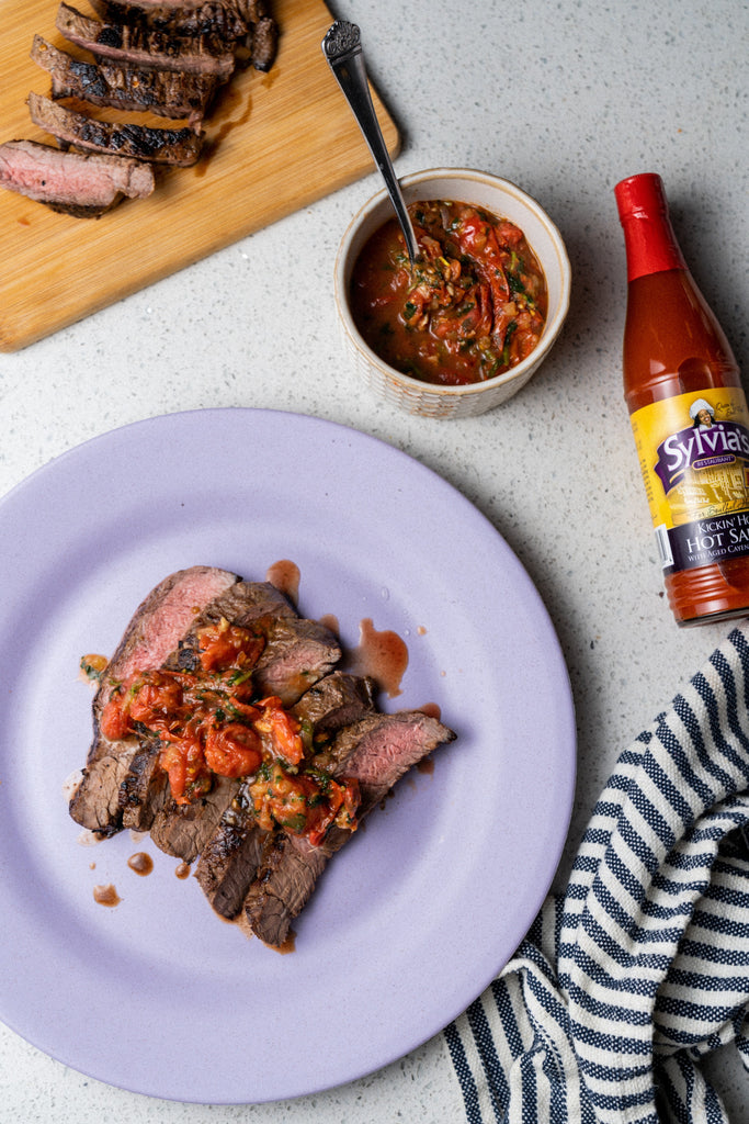 Tri-Tip Steak with Kickin’ Hot, Hot Sauce – Sylvia's Soul Food Brand