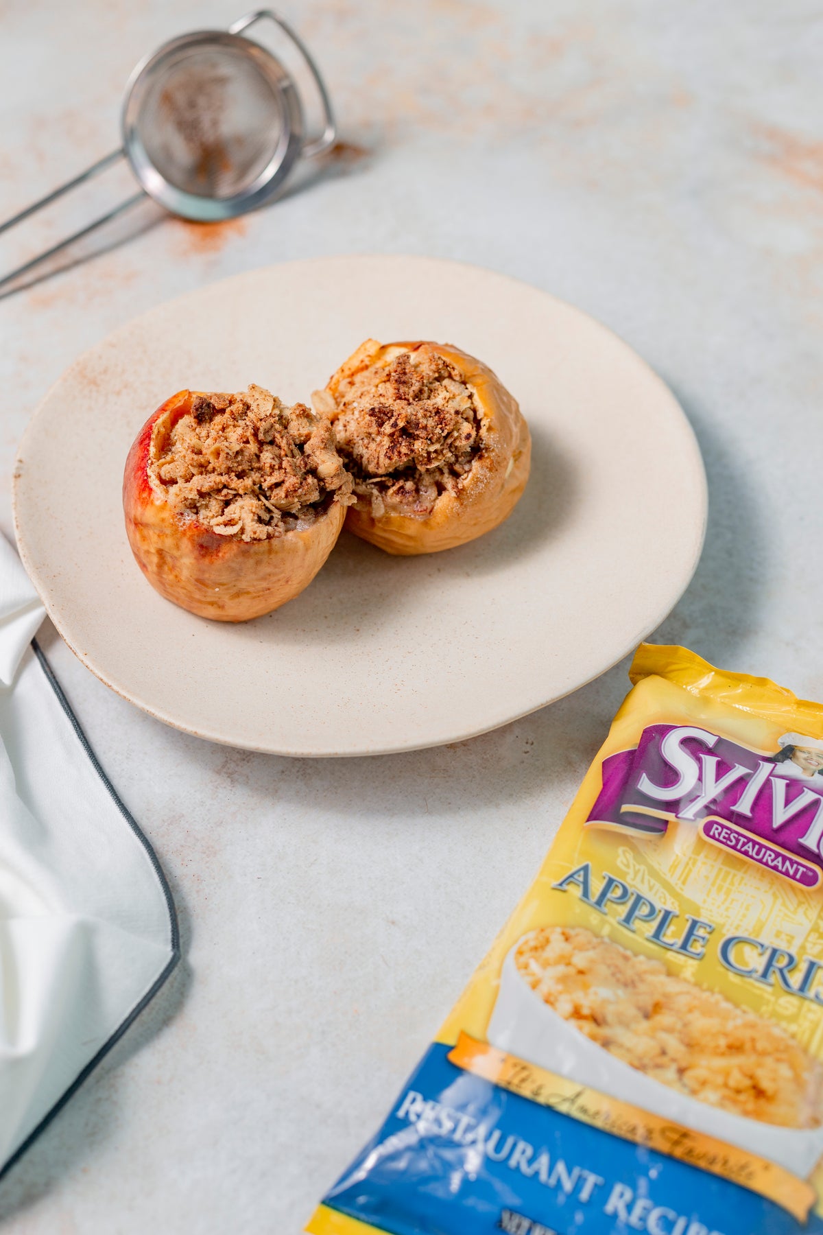 Baked Apple with Sylvia's Apple Crisp Mix