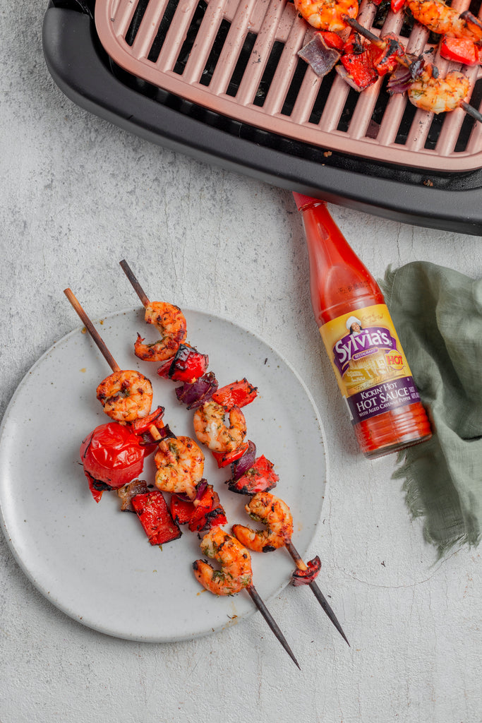 Spicy Grilled Shrimp Skewers – Sylvia's Soul Food Brand